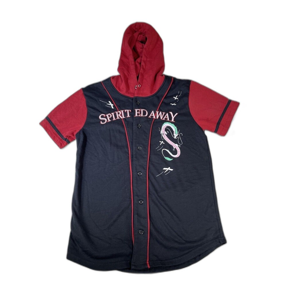 Hot Topic Spirited Away Studio Ghibli Jersey Hoodie Shirt Size medium Anime
